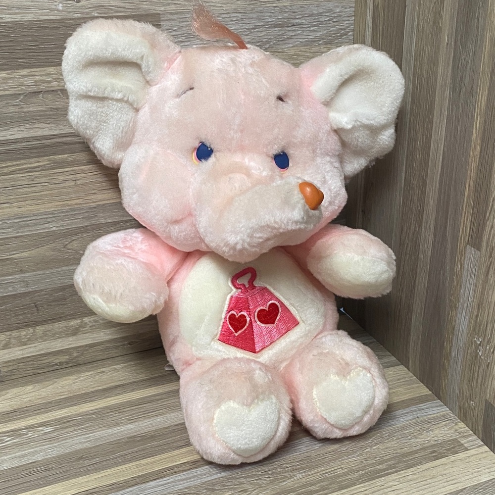 Vintage Care bear cousins albino pink elephant Lotsa Heart Elephant